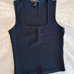 Forever 21 Midnight Ribbed Tank Top